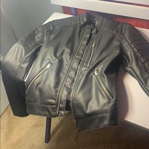 Leather Jean jacket
